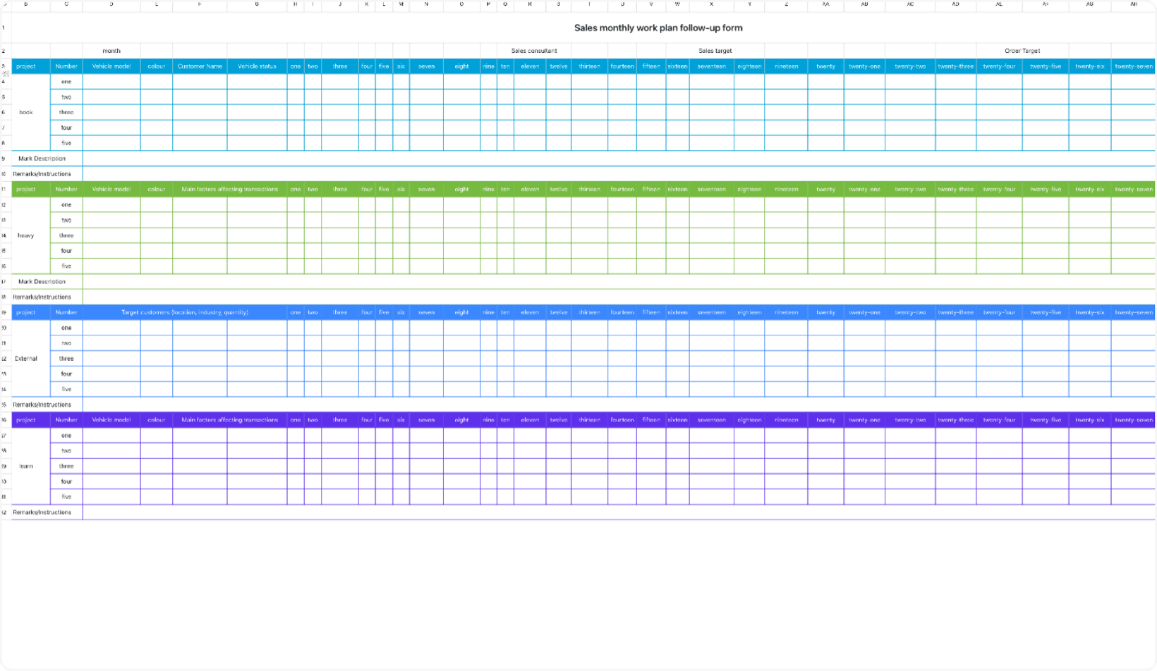 sales monthly work plan follow-up sheet 1